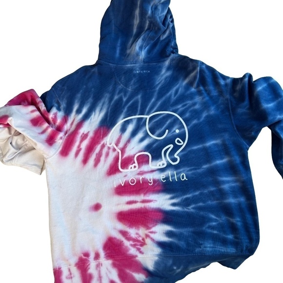 Ivory Ella Heritage Midnight Burst Tie Dye OVERSIZED Hoodie Size Small - Picture 5 of 15
